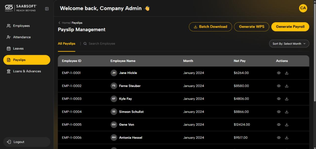 UAE Wages Protection System (WPS) & Automated Payroll Engine